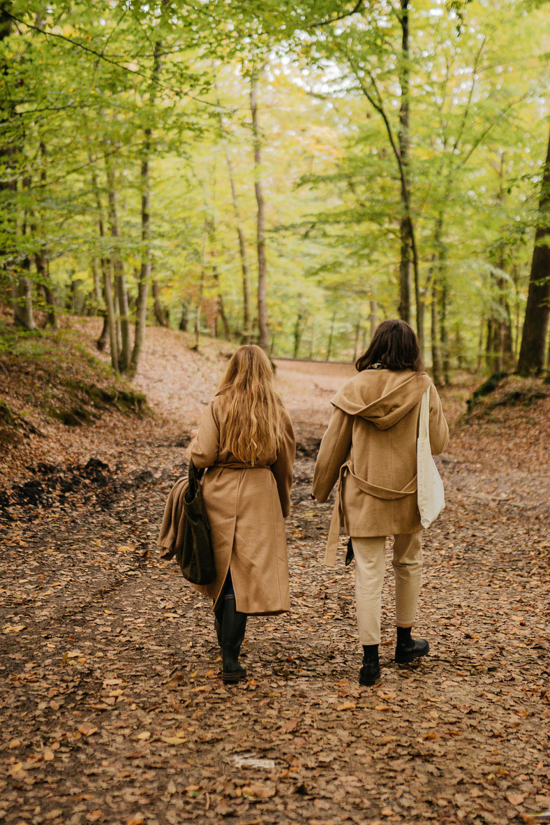 Women Walking in Forest